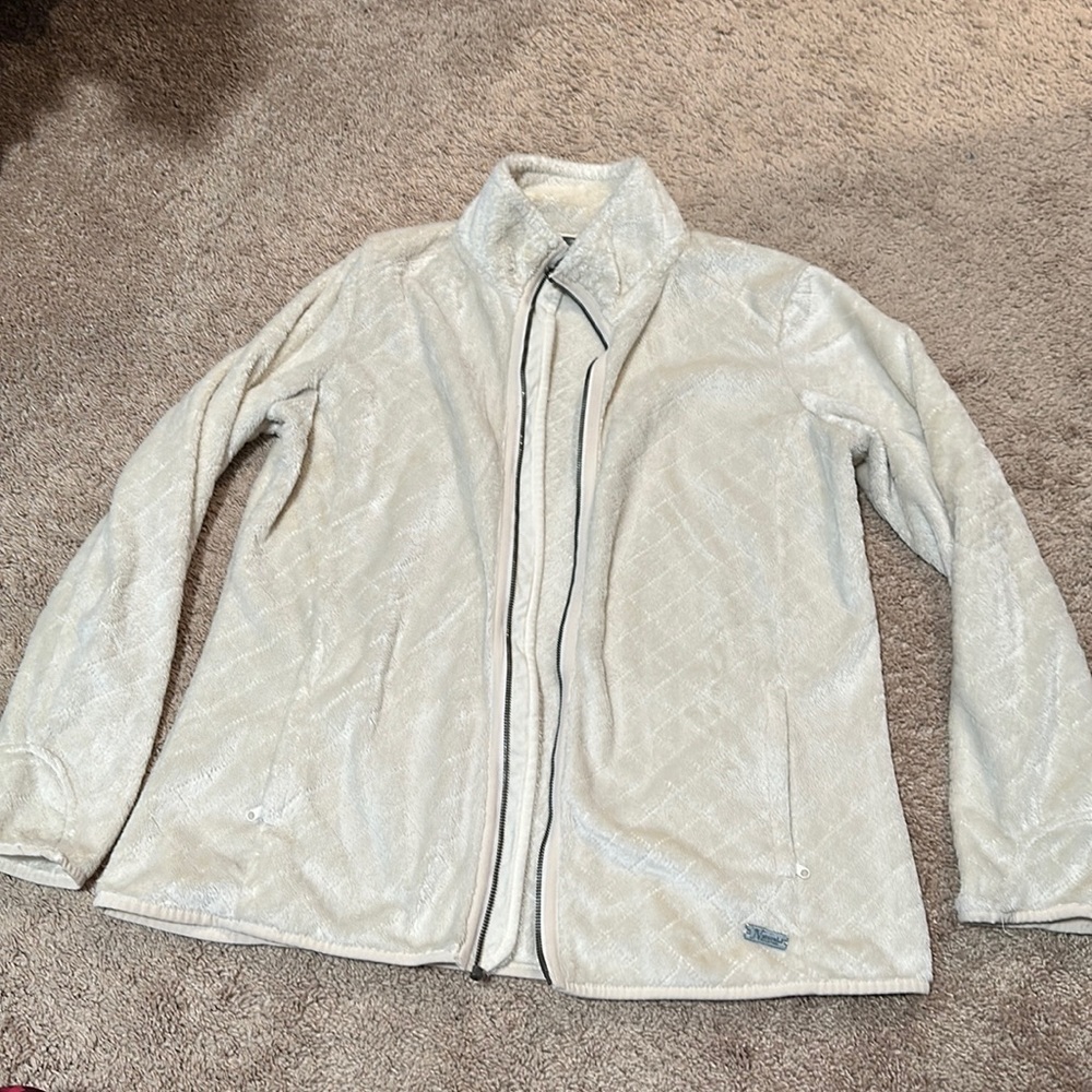 Lightweight soft cream jacket